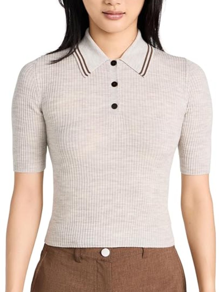 Theory Women's Wool Polo Top